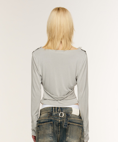 ECRU COWL TOP (GREY)