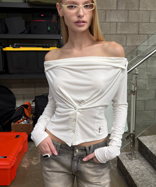 ECRU COWL TOP (IVORY)