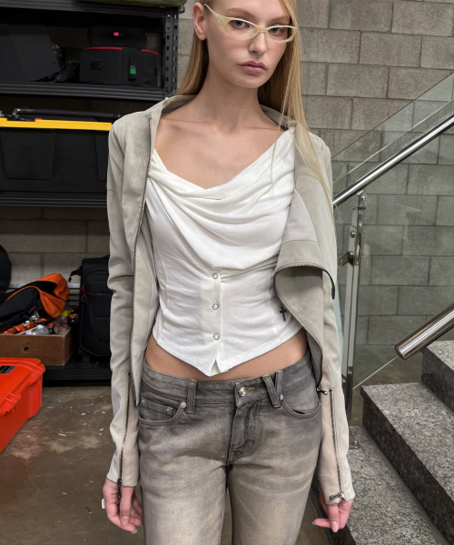 ECRU COWL TOP (IVORY)