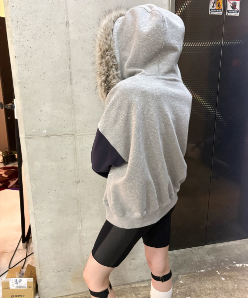 VARSITY ZIP HOODIE (GREY)
