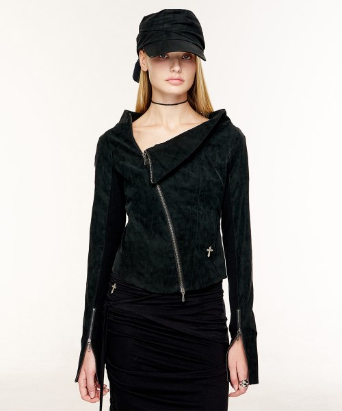 KAEL DRAPED JACKET V2 (BLACK)