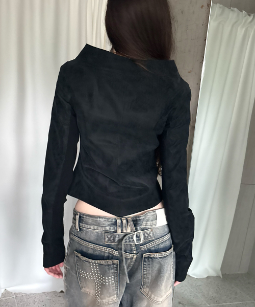 KAEL DRAPED JACKET V2 (BLACK)