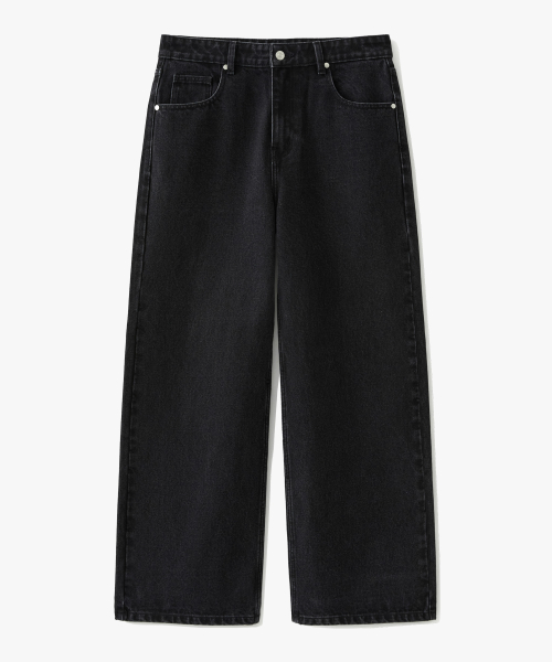 Pinter Crop Semi-Wide Pants Black