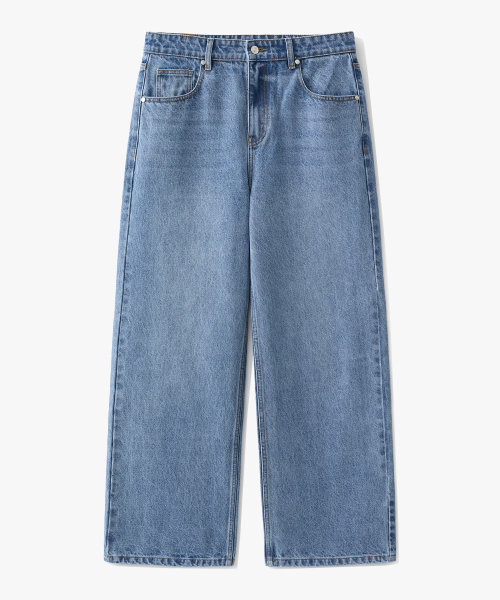 Pinteo Crop Semi-Wide Pants Blue