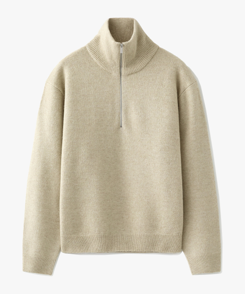 Daily Crop Half Zip Up Knit - 5 COLOR