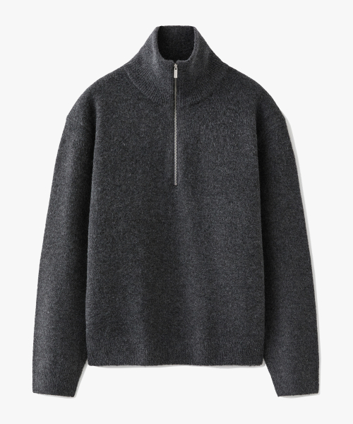 Daily Crop Half Zip Up Knit - 5 COLOR