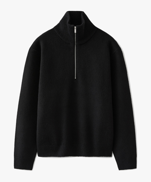 Daily Crop Half Zip Up Knit - 5 COLOR