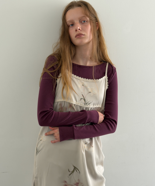 Corner Boat-Neck Long Sleeve T-Shirt (3 Color)