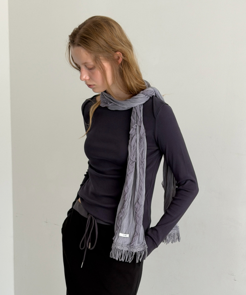 Corner Boat-Neck Long Sleeve T-Shirt (3 Color)