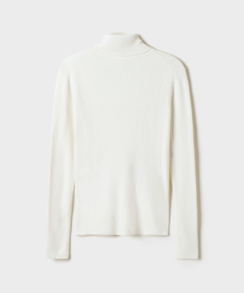 [Merino Wool Blend] Rib Turtleneck Knit_SPKAG49W01