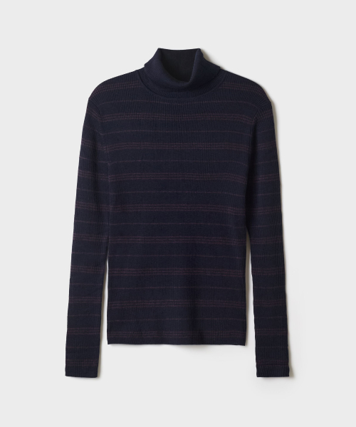[Merino Wool Blend] Rib Turtleneck Knit_SPKAG49W01