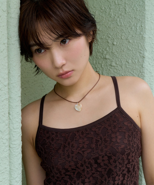 heart toast string necklace