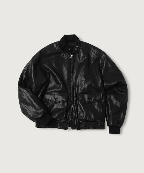 (woman) Util Leather Wep Jacket_Black