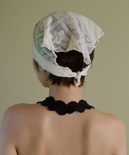flower crochet bandana scarf