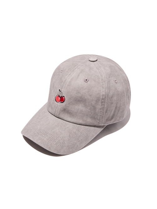 SMALL CHERRY LOGO BALL CAP(GRAY)