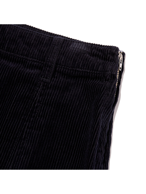 PLEATS CORDUROY MINI SKIRT(DARK NAVY)