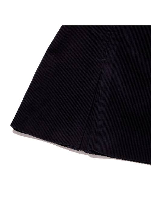 PLEATS CORDUROY MINI SKIRT(DARK NAVY)