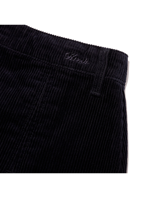 PLEATS CORDUROY MINI SKIRT(DARK NAVY)