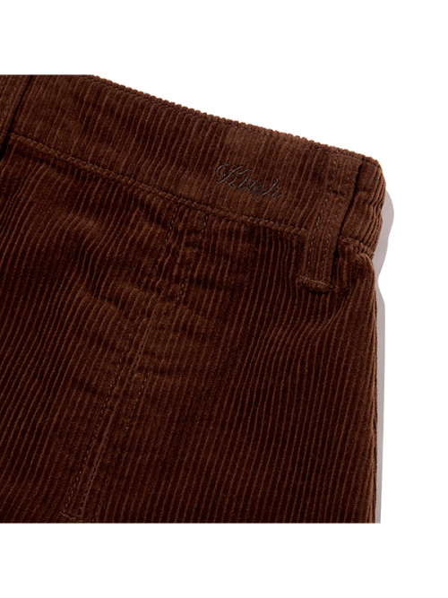PLEATS CORDUROY MINI SKIRT(BROWN)