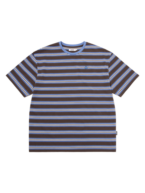 SMALL CHERRY STRIPE T-SHIRT(BLUE)