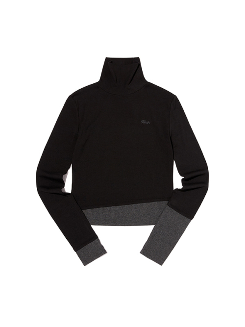 JELLY COLOR-BLOCK TURTLENECK(IVORY)