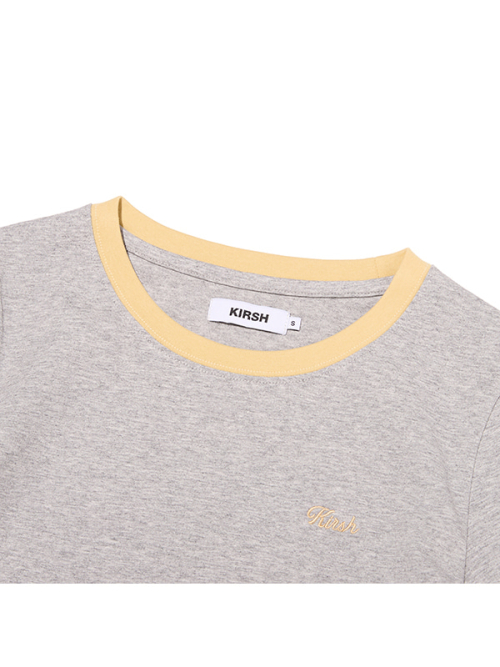 STRIPE LAYERED LONG SLEEVE(MELANGE GRAY)