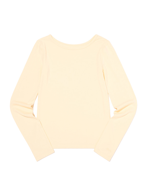 JELLY LONG SLEEVE T-SHIRT(LIGHT YELLOW)