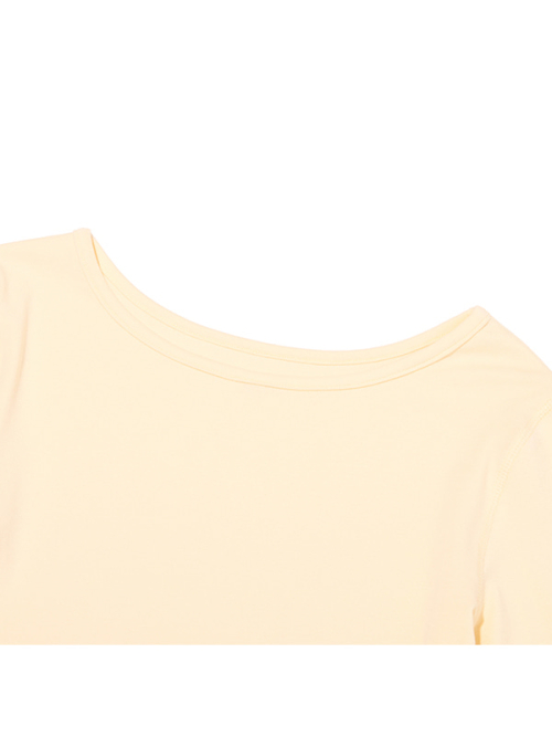 JELLY LONG SLEEVE T-SHIRT(LIGHT YELLOW)