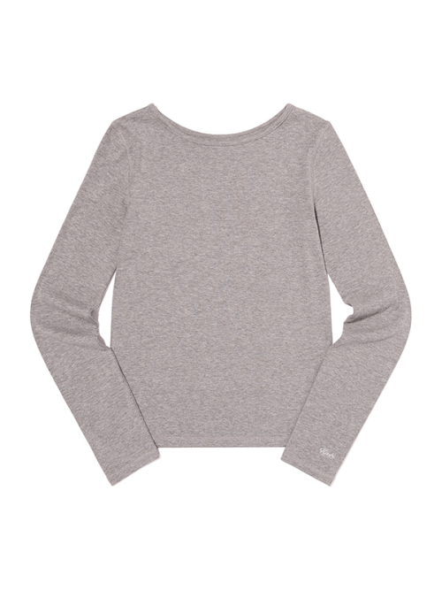 JELLY LONG SLEEVE T-SHIRT(MELANGE GRAY)