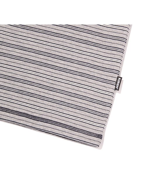 CHERRY GRAPHIC LOOSE-FIT STRIPE LONG SLEEVE(MELANGE GRAY)