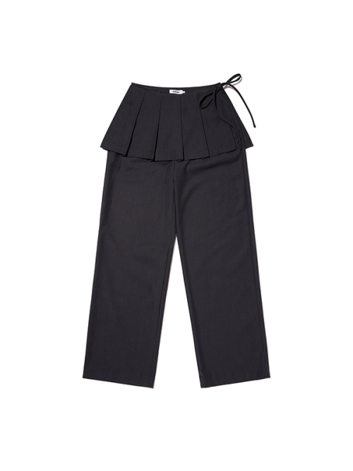 LAYERED SKIRT PANTS(DARK NAVY)