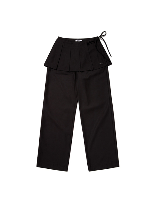 LAYERED SKIRT PANTS(BLACK)