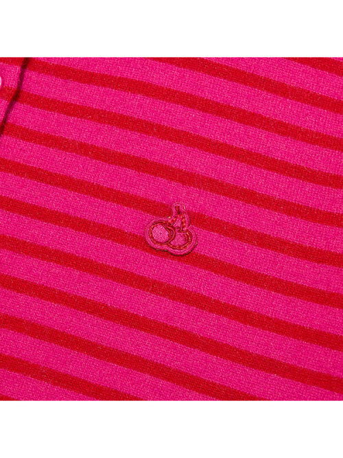 STRIPE CHERRY CARDIGAN(PINK)