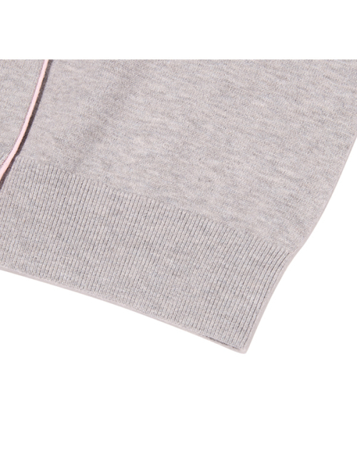 TWO-TONE STANDARD-FIT CARDIGAN(MELANGE GRAY)