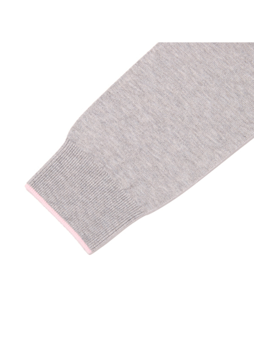 TWO-TONE STANDARD-FIT CARDIGAN(MELANGE GRAY)