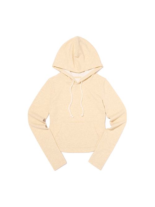 STRIPE SLIM-FIT HOODIE(YELLOW)