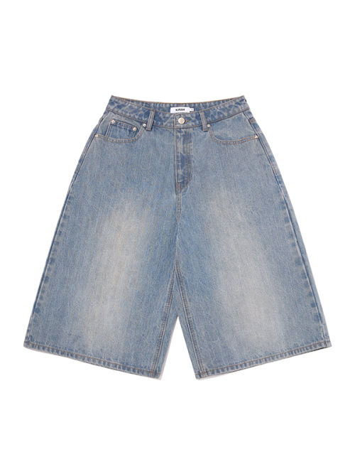 BERMUDA TWILL DENIM SHORTS(LIGHT BLUE)