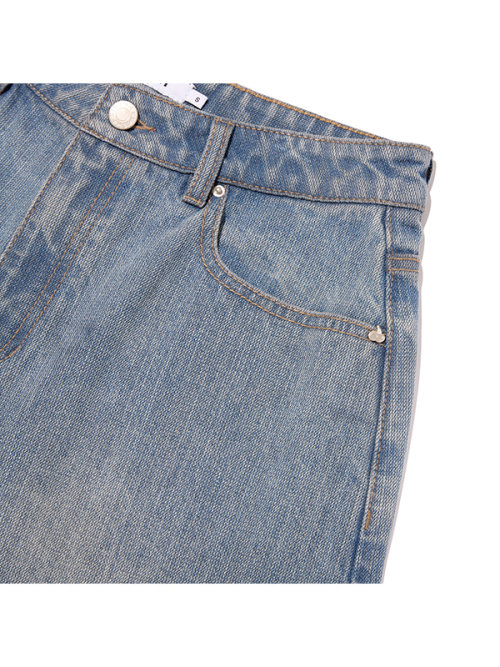 BERMUDA TWILL DENIM SHORTS(LIGHT BLUE)