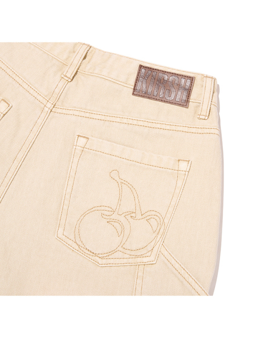 BERMUDA CARPENTER DENIM SHORTS(BEIGE)