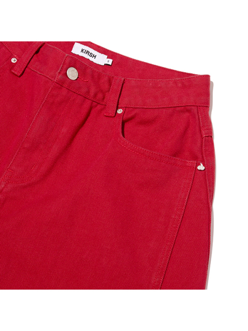 BIG WIDE CURVED PANTS(RED)