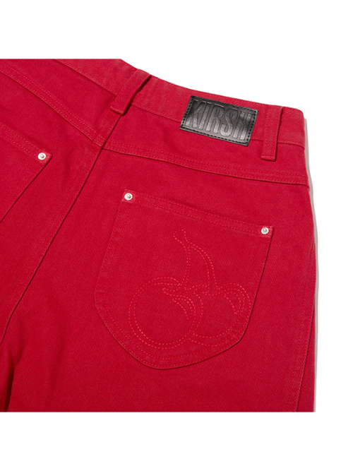 BIG WIDE CURVED PANTS(RED)
