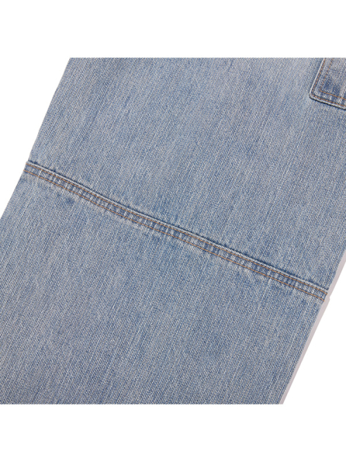 CARPENTER WIDE-FIT TWILL DENIM PANTS(LIGHT BLUE)