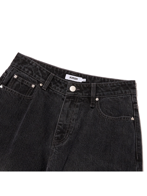 CARPENTER WIDE-FIT TWILL DENIM PANTS(BLACK)