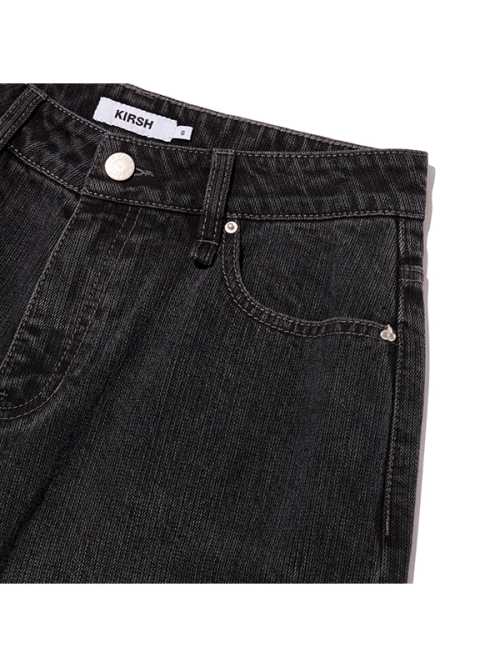 CARPENTER WIDE-FIT TWILL DENIM PANTS(BLACK)