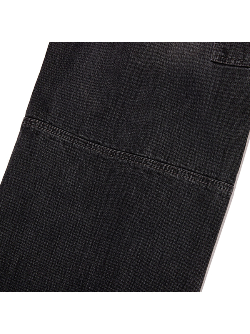 CARPENTER WIDE-FIT TWILL DENIM PANTS(BLACK)