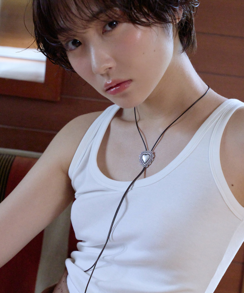 ethnic heart string necklace