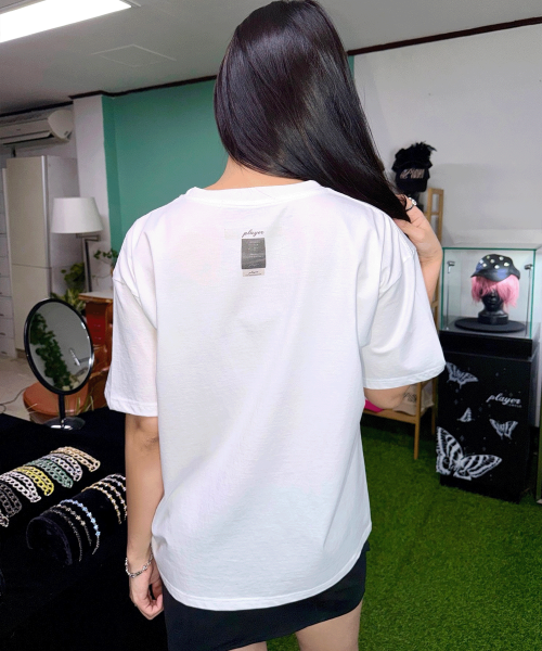 Flower Necklace Jewel Tee (Crystal)