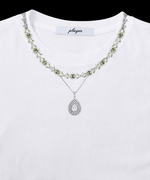 Teardrop Necklace Jewel Tee (Peridot)