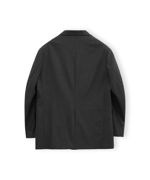 Wool Single Jacket, Charcoal