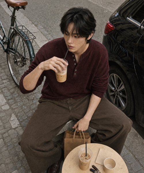 에센셜 크롭헨리넥니트 (5color)